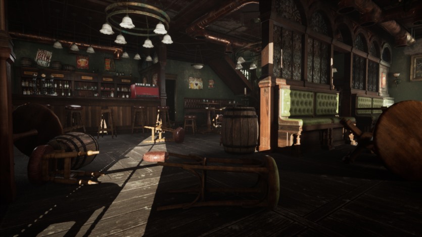 UE虚幻引擎废弃的酒吧内部道具资产集 Abandoned Irish Pub