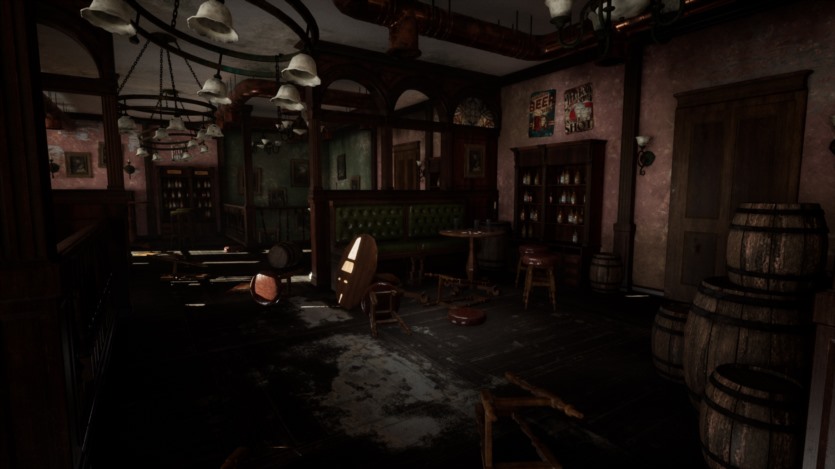 UE虚幻引擎废弃的酒吧内部道具资产集 Abandoned Irish Pub