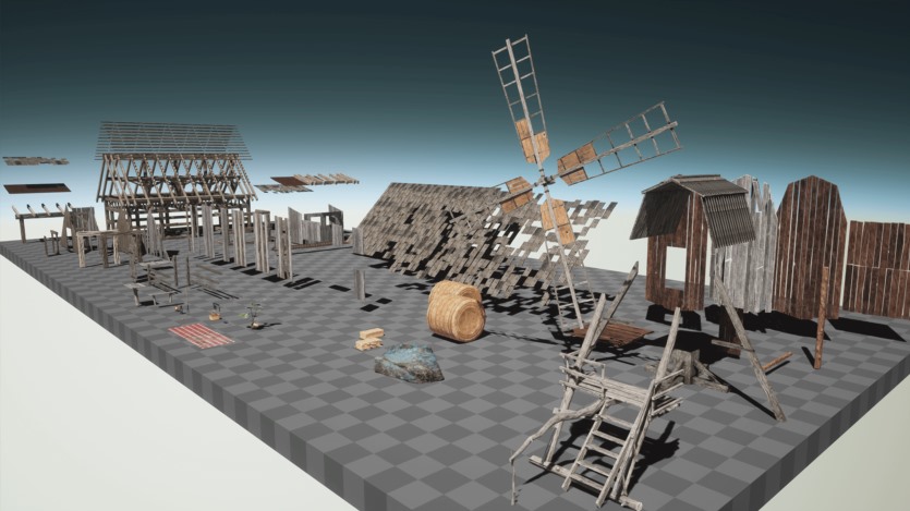 UE虚幻引擎乡村风车和谷仓环境资产 Countryside Windmills & Barns 5.0
