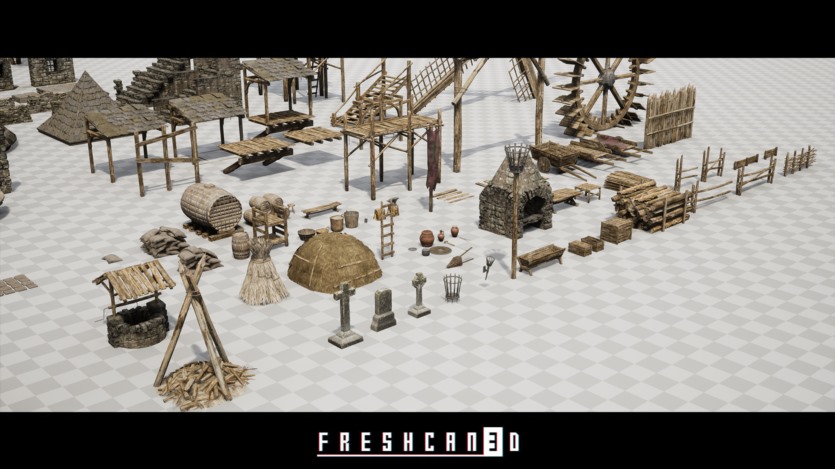 Unreal Engine虚幻引擎模块化中世纪环境资产 Modular Medieval Environment