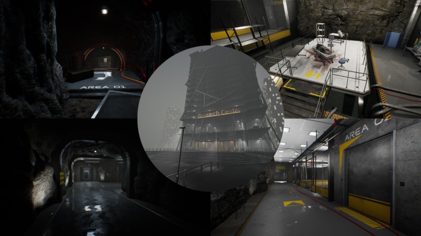 UE虚幻引擎4合1模块化研究设施/巨型捆绑包 4 IN 1 Modular Research Facility Mega Bundle 5.0
