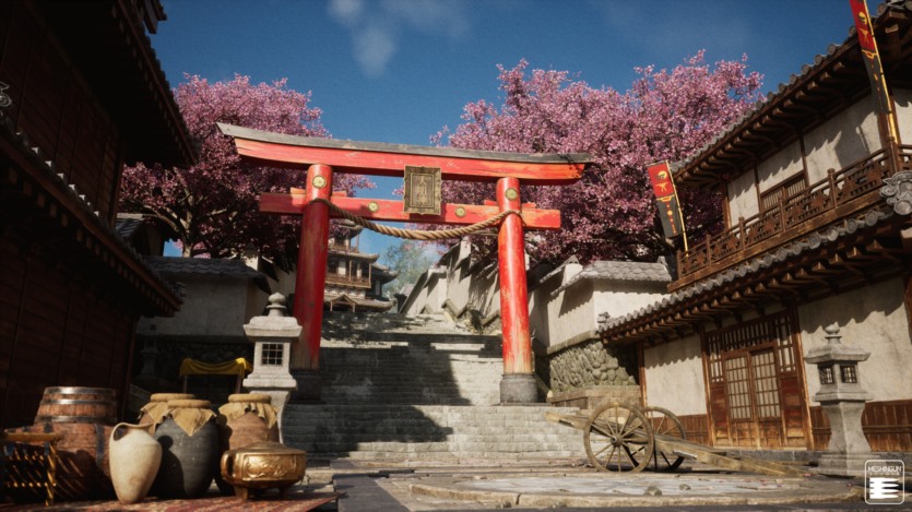 UE虚幻引擎日式集市、寺庙、花园环境资产 Feudal Japan Megapack