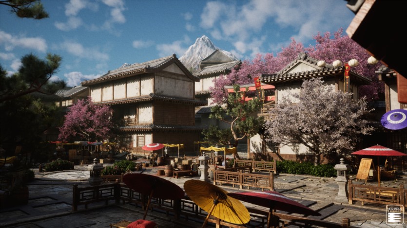 UE虚幻引擎日式集市、寺庙、花园环境资产 Feudal Japan Megapack