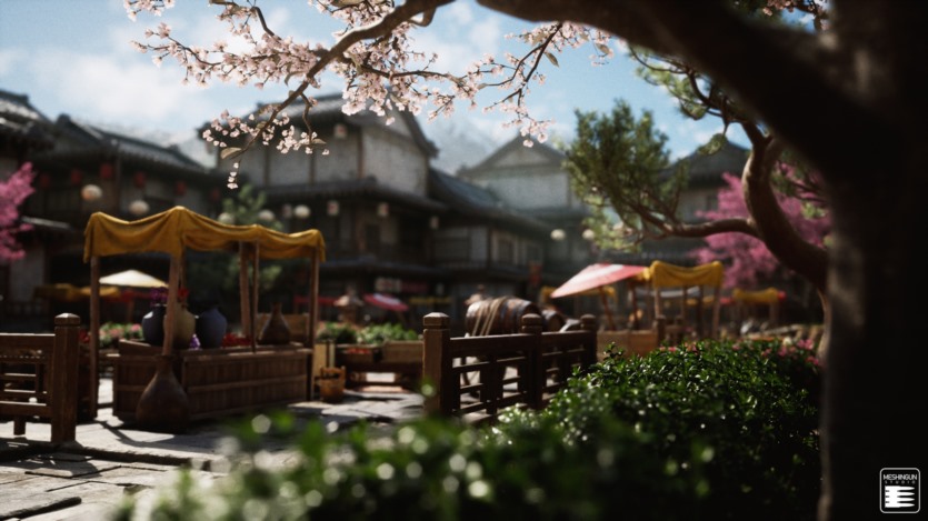 UE虚幻引擎日式集市、寺庙、花园环境资产 Feudal Japan Megapack