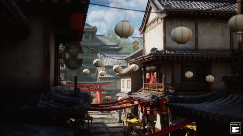 UE虚幻引擎日式集市、寺庙、花园环境资产 Feudal Japan Megapack