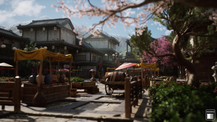 UE虚幻引擎日式集市、寺庙、花园环境资产 Feudal Japan Megapack