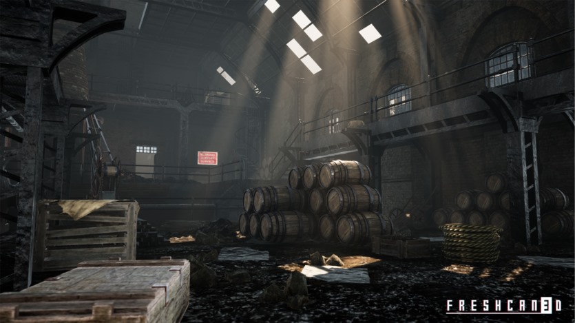 UE虚幻引擎带造船厂的旧工业城镇包含各种高质量资产 Old Industrial City and Shipyard with Factory Interiors