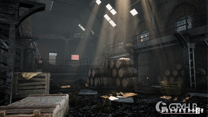 UE虚幻引擎带造船厂的旧工业城镇包含各种高质量资产 Old Industrial City and Shipyard with Factory Interiors