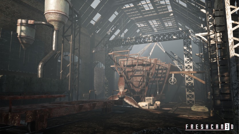 UE虚幻引擎带造船厂的旧工业城镇包含各种高质量资产 Old Industrial City and Shipyard with Factory Interiors