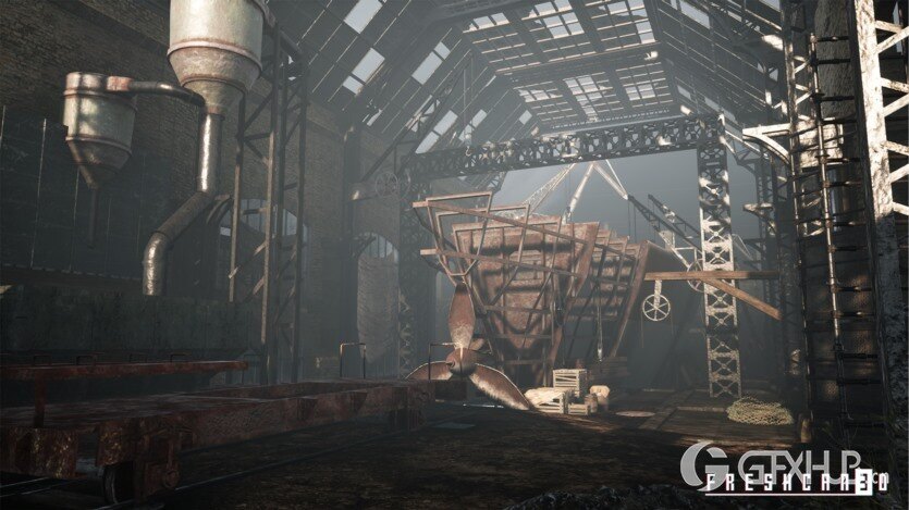 UE虚幻引擎带造船厂的旧工业城镇包含各种高质量资产 Old Industrial City and Shipyard with Factory Interiors