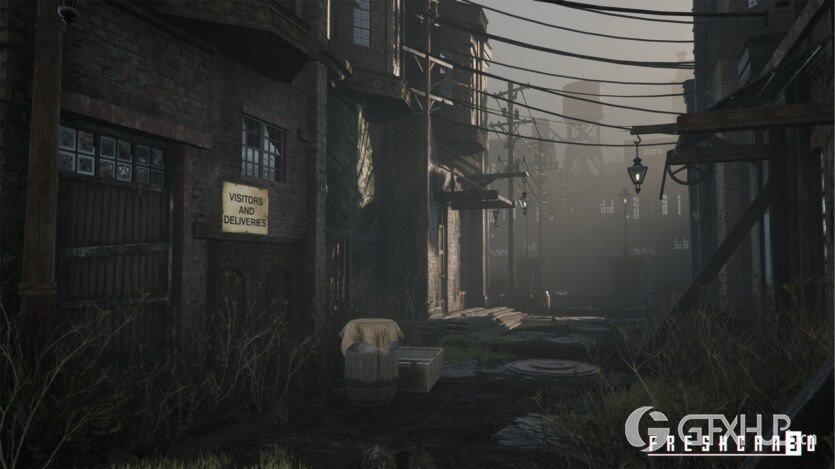 UE虚幻引擎带造船厂的旧工业城镇包含各种高质量资产 Old Industrial City and Shipyard with Factory Interiors