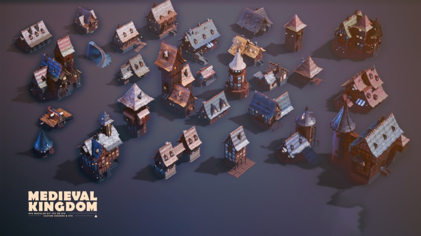 Unreal Engine虚幻引擎中世纪王国 PBR 3D 模块化艺术资产 Medieval Kingdom