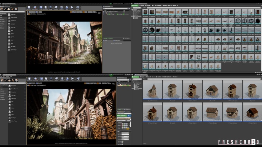 Unreal Engine虚幻引擎中世纪街道城镇资产 Medieval Street Pack
