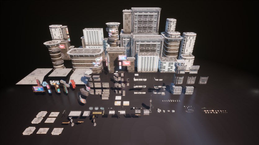 Unreal Engine 虚幻引擎赛博朋克城市资产 Cyberpunk City Pack