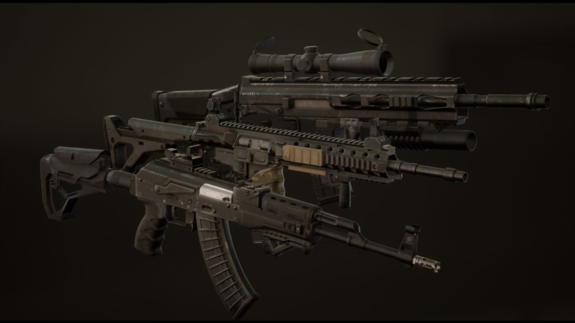 Unreal Engine完全可定制的武器包16支枪3 把刀15个附件资产 Customizable Weapon Pack