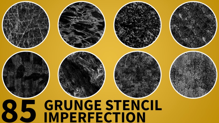 高品质缺陷高光遮罩贴图 High Quality Useful Grunge Stencil Imperfection vol.2