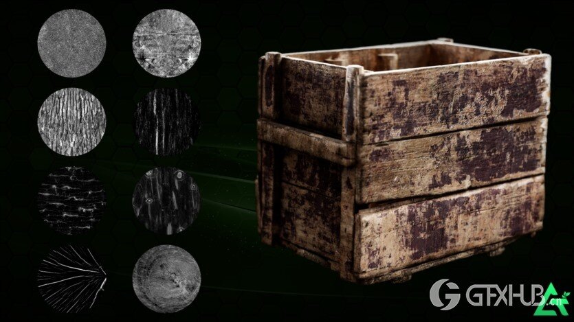 100个实用木质缺陷高光遮罩贴图 MEGA PACK - 100 Practical and useful WOOD Stencil imperfection