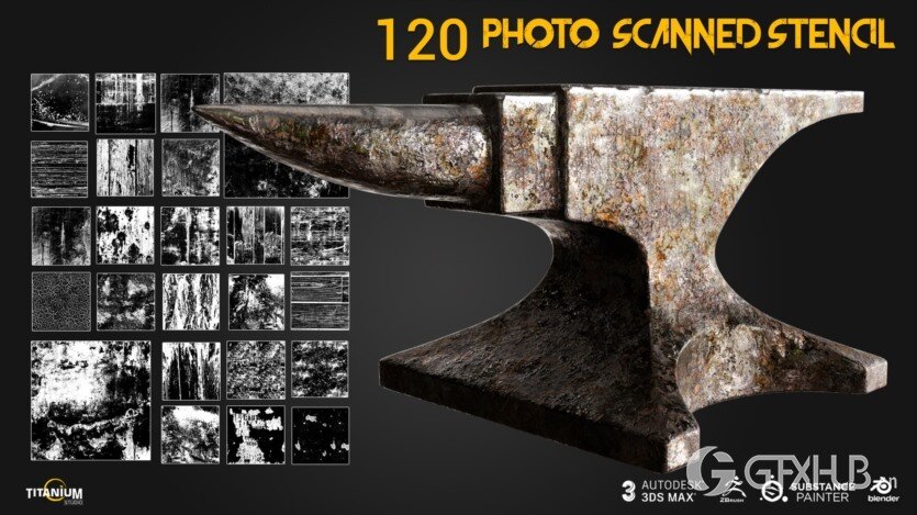 120+ 黑白蒙版风化木材和划痕彩绘墙壁 120+ Stencil library Grunge - Flakes - Weathered wood & Scratches + painted walls series 01