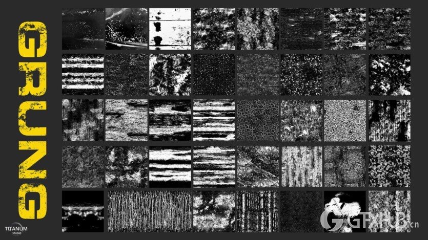 120+ 黑白蒙版风化木材和划痕彩绘墙壁 120+ Stencil library Grunge - Flakes - Weathered wood & Scratches + painted walls series 01