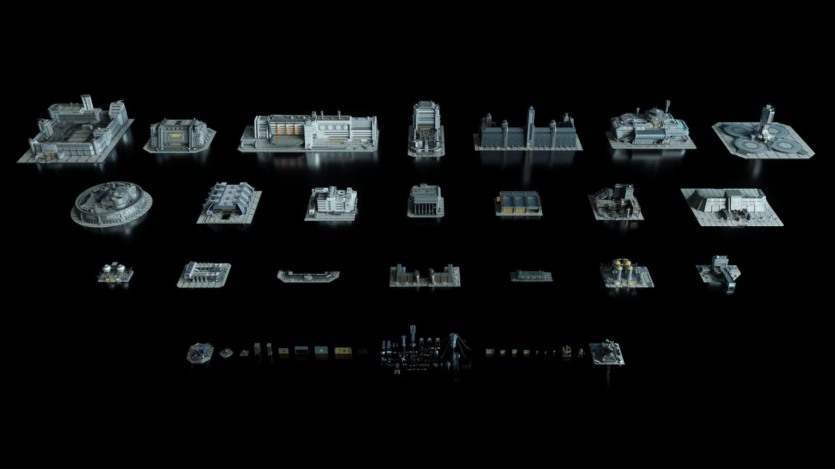 未来科幻军事基地战争防线建筑3D模型 Kitbash3D - Future Warfare（.OBJ .fbx .blend）