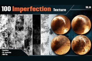 100种瑕疵不完美高光遮罩贴图  100 Imperfection Texture – Vol.06( 4K In PNG )