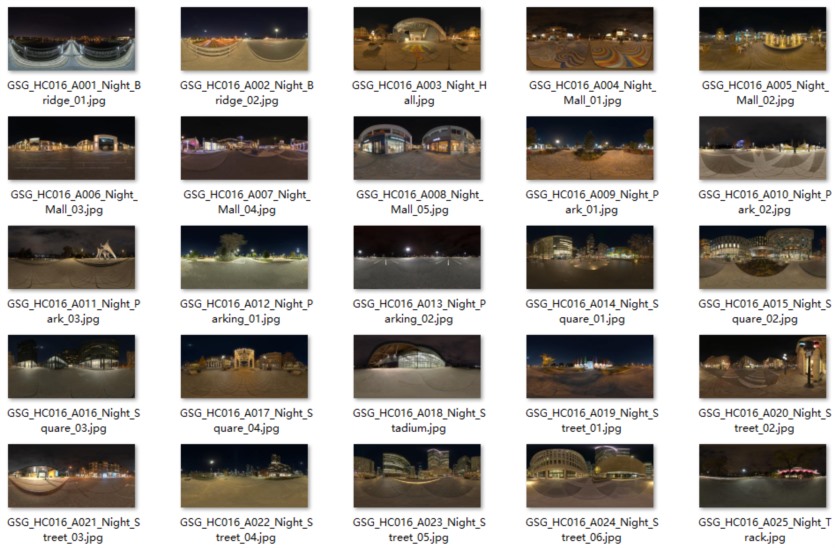 25个高品质夜间HDRI全景环境贴图 GreyScaleGorilla - HDRI Collection Night Skies