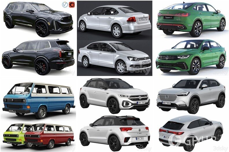 3DSky Pro 41套高精度汽车3D模型合集4.13GB (MAXOBJFBX)