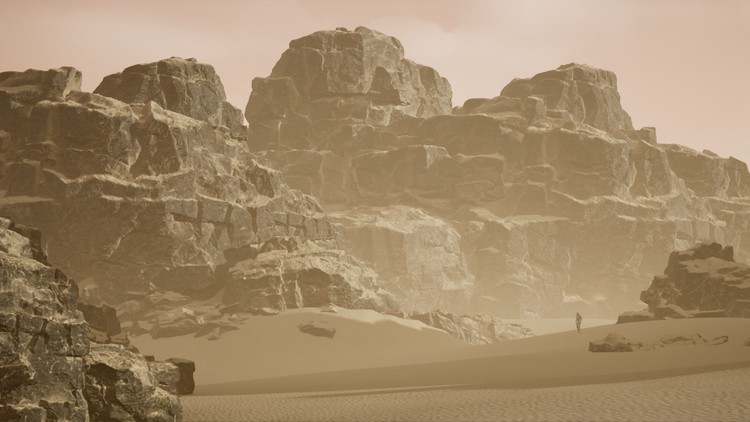 虚幻引擎具有可平铺纹理的悬崖和岩石着色器 Unreal Engine Cliff and Rock Shader with Tileable Textures
