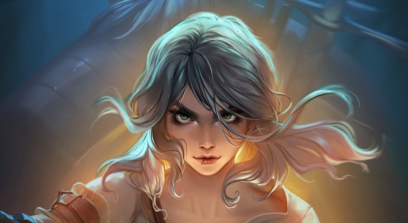 数字角色绘画全流程 Ciri Digital Package. Full process (26h10m), PSD, brushes, 3500x5000 image