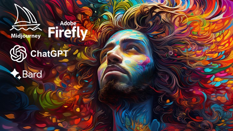 GPT人工智能工具瞬间创建令人惊叹的商业设计 AI Powered Graphic Design - Midjourney, Firefly, GPT, Bard