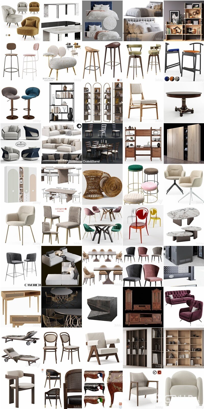 3dsky Pro 2023年8月3D模型合辑第三季 | 115套 | 5.27GB