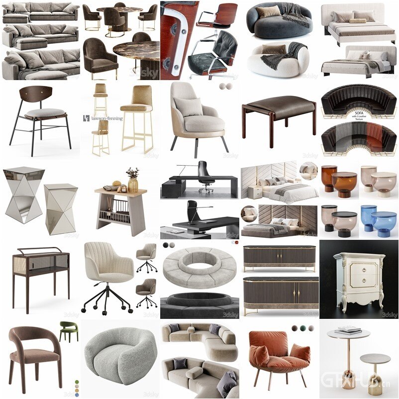 3dsky Pro 2023年8月3D模型合辑第三季 | 115套 | 5.27GB