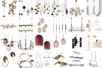 90套高精度灯具3D模型合集 3DSky PRO Lamp 3D model collection