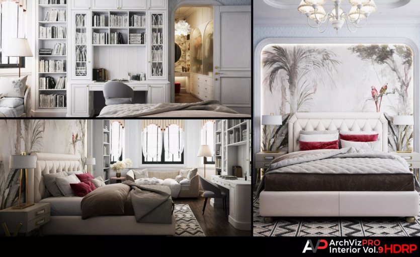 HDRP豪华别墅室内效果图模型 ArchVizPRO Interior Vol.9 HDRP v1.0