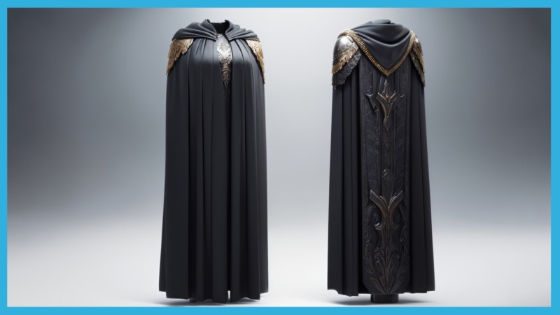 18 个斗篷衣服模型 10 + 8 Capes Basemesh Models + Reference Images for texturing + Bonus + Project Files - Standard License