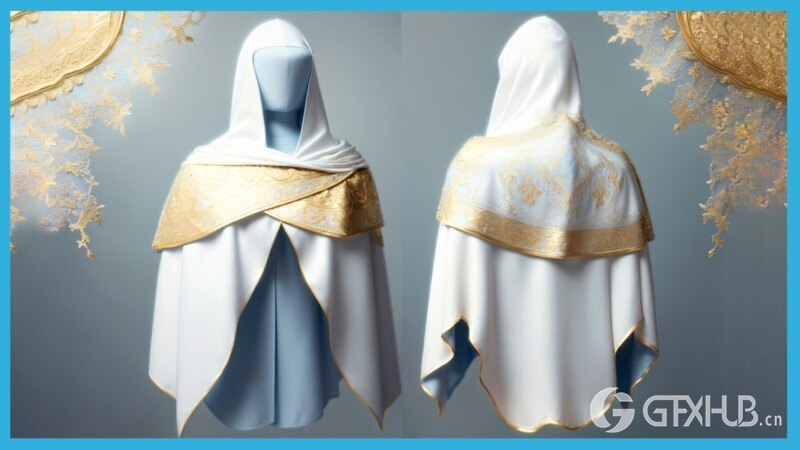 18 个斗篷衣服模型 10 + 8 Capes Basemesh Models + Reference Images for texturing + Bonus + Project Files - Standard License