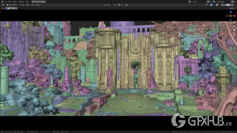 星球上的寺庙blend模型 (.blend .PSD) Temple on the Planet 582_73