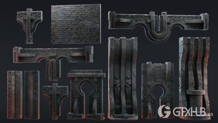 星球上的寺庙blend模型 (.blend .PSD) Temple on the Planet 582_73