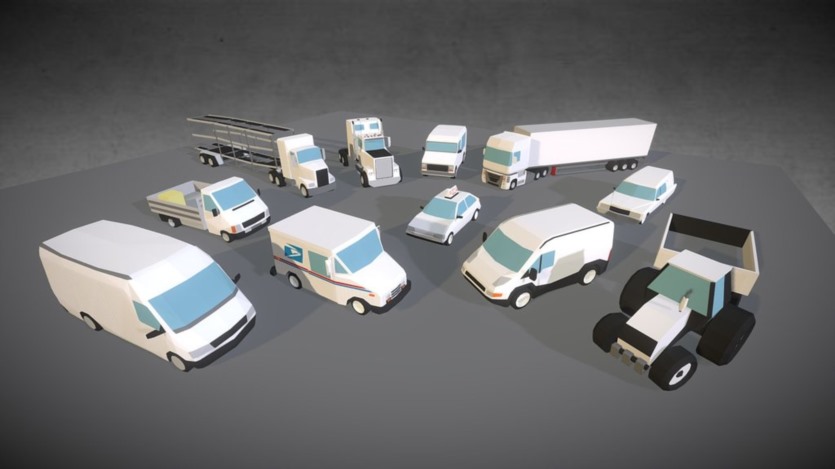 1Poly汽车模型合集 1Poly Car Packs 7 in 1 – Blender 3D-Models