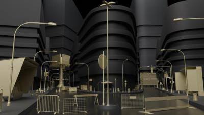 障碍物\广告牌\电线\栏杆\路牌\路灯\交通灯\废物和存储\以模拟城市空间和街道 Artstation – 70 pieces of street asset