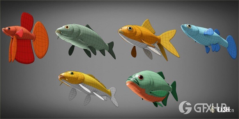 100种动物基础网格低聚3D模型 100 Animals Base Meshes