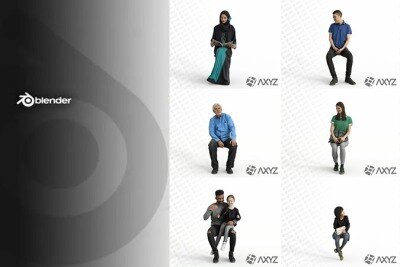 AXYZ Design 3D人物模型(格式:Blender) AXYZ Design 3D People Blender