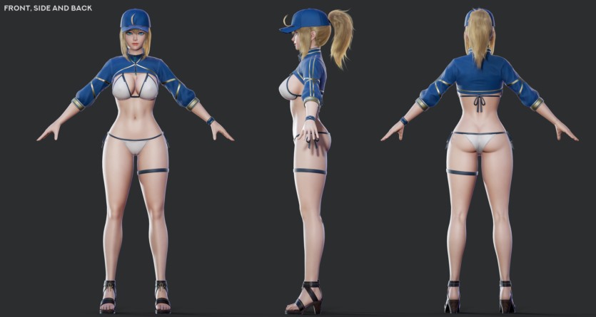 游戏角色神秘女主角3D模型 (格式：BlendMAXFBXMAYAUE4) Mysterious Heroine XX - Game Ready