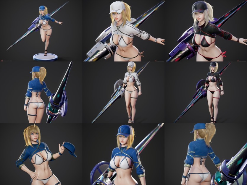 游戏角色神秘女主角3D模型 (格式：BlendMAXFBXMAYAUE4) Mysterious Heroine XX - Game Ready
