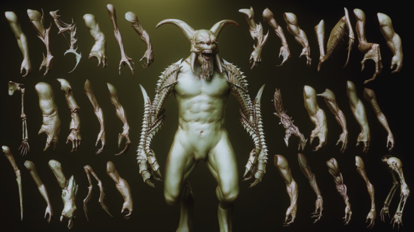 33个角色和生物手臂 ARMS - 33 Character & Creature arms Zbrush Insertmesh Brush