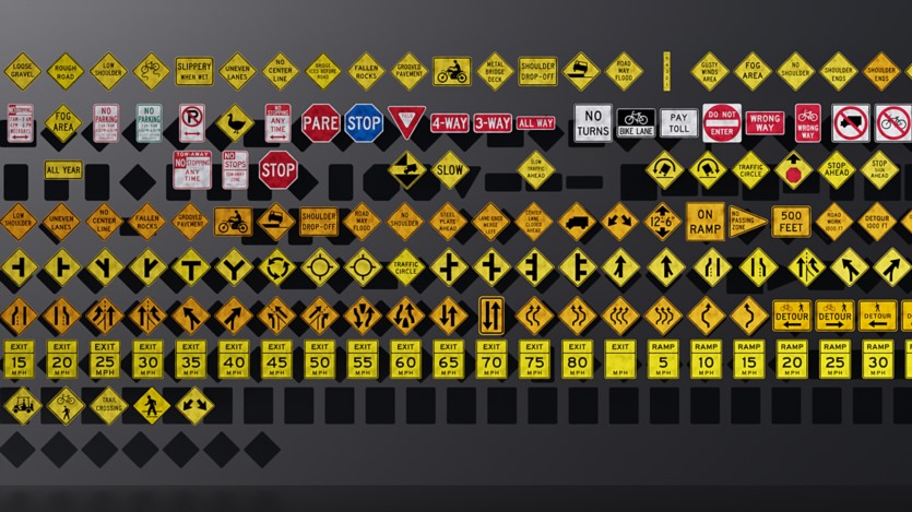 450+ 街道标志Blend模型 Bs Signs - 450+ Street Signs