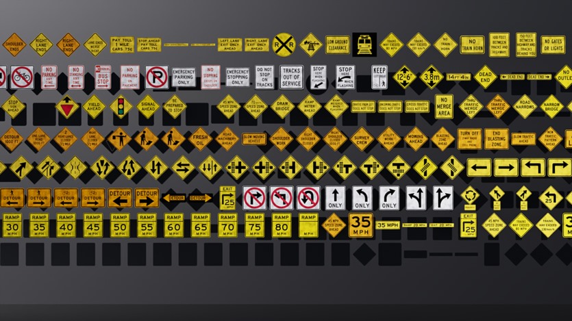 450+ 街道标志Blend模型 Bs Signs - 450+ Street Signs
