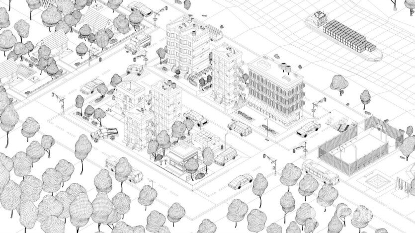 卡通低聚美国梦城市低聚3D模型 Cartoon Low Poly American Dream City Pack Low-poly 3D model