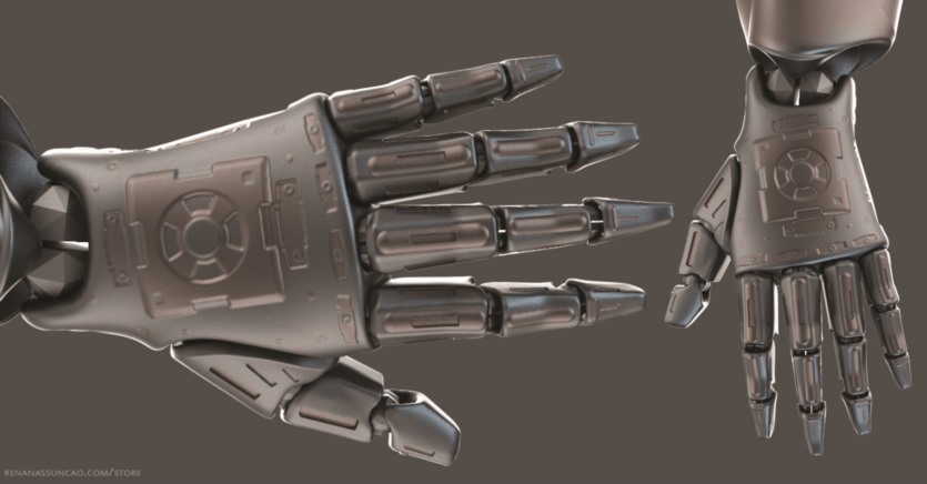 20种独特的机甲手臂3D模型 IMM 20 Scifi Arms KitBash with Uvs