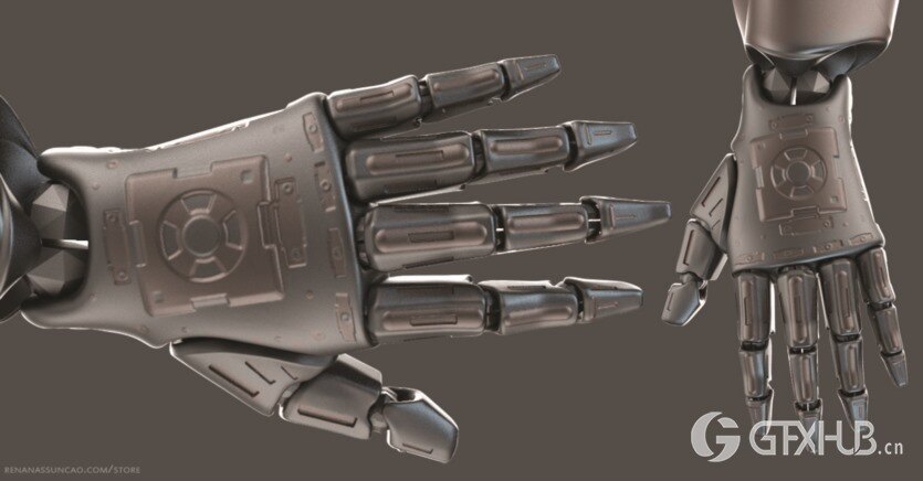 20种独特的机甲手臂3D模型 IMM 20 Scifi Arms KitBash with Uvs